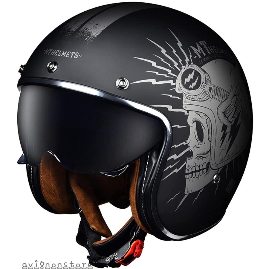 バイクヘルメット ジェットヘルメット ハーレー ヘルメット レトロ