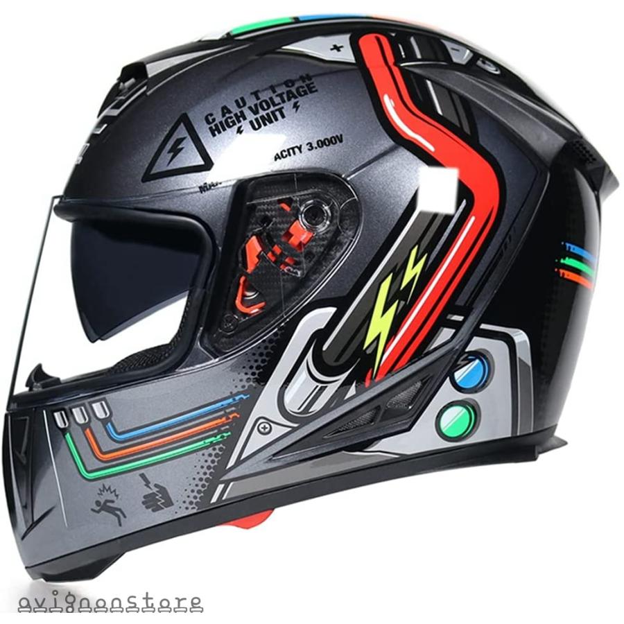バイクヘルメット helmet フルフェイス メンズ 耐衝撃性 通気性 軽量