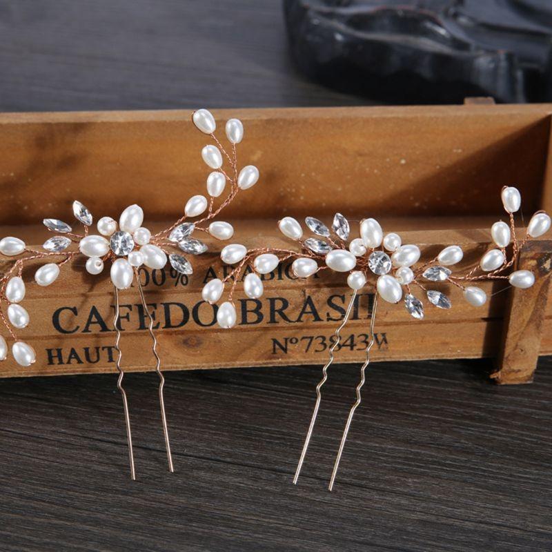 パール ヘアピン ヘアアクセサリー ブライダル 結婚式 ウェディング パーティー 髪飾り　3本セット |  | 02