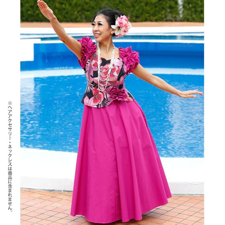 新しいコレクション フラダンス ドレス ムームー ワンピース コサージュ付配色ドレス Op292 3 3526 衣装 フェスティバル ハワイアンドレス 受賞店舗 Www Muslimaidusa Org