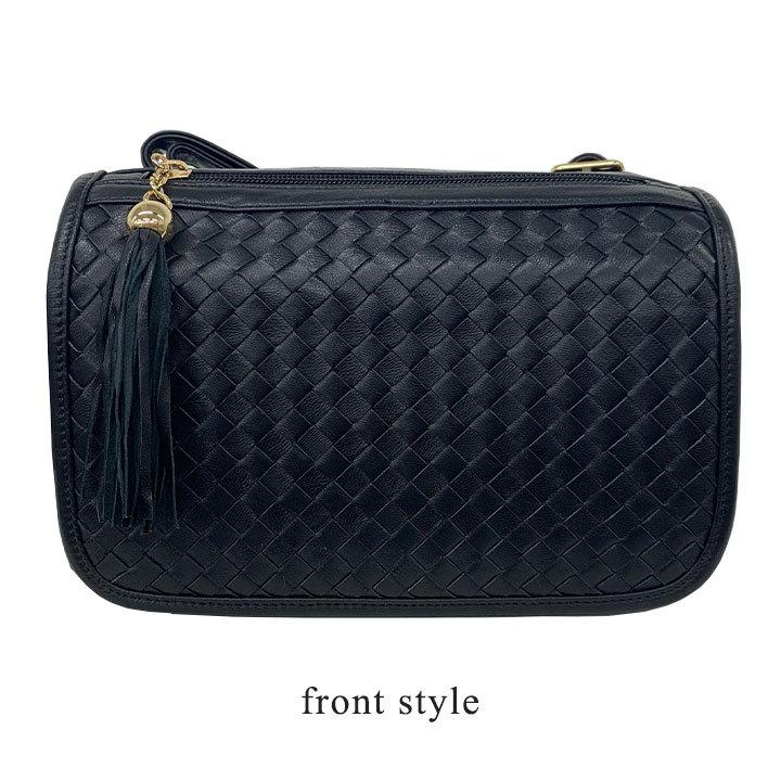 売れ筋 ラム革 メッシュボディバッグ 斜め掛け ソフトレザー ネイビー