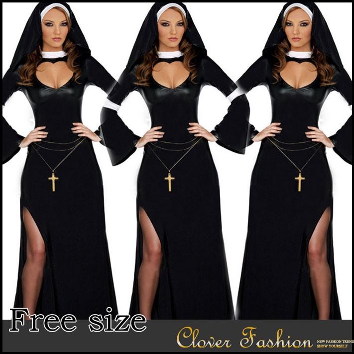 送料無料 ハロウィン 修道女 仮装 衣装 コスプレ コスチューム レディース シスター セクシー修道女 聖職者 パーティーグッズ コスプレ仮装衣装 セクシー Mrp1627 レインボーカステル 通販 Yahoo ショッピング