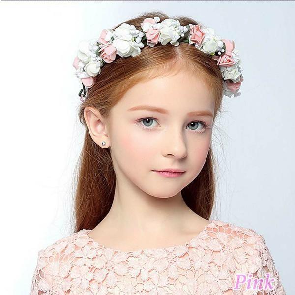 メール便発送 即納 ドレス花冠 花かんむり フラワーティアラ 女の子 子どもドレス 結婚式 リングガール用 キッズ ウエディング花かんむり フラワー Sm01 1 Clover Fashion 通販 Yahoo ショッピング