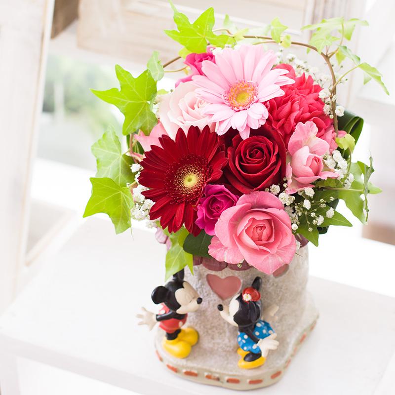 卒業 送別 ディズニー ミッキー ミニー 生花 フラワーアレンジ 花 ギフト プレゼント 誕生日 記念日 お祝い ミッキー ミニーアレンジ あぼんりーの花 通販 Yahoo ショッピング
