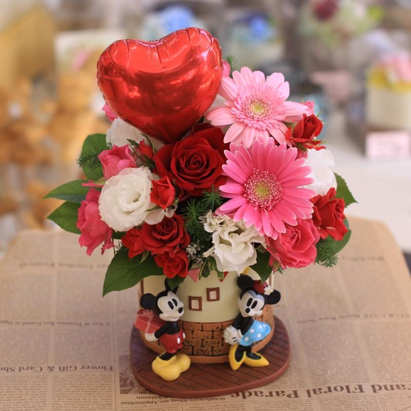 2805円 限定モデル ディズニー ミッキー ミニー バルーン かわいい 生花アレンジメント サプライズ 誕生日 記念日 お祝い M Mパーティー送別