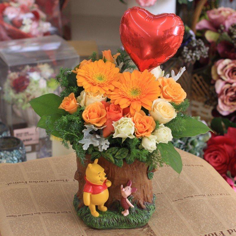Disney（ディズニー） くまのプーさん かわいい 生花アレンジメント