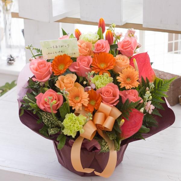 卒業 送別 フラワーアレンジ 花 ギフト プレゼント 季節のお花 フラワーアレンジメント Mサイズ 記念日 お祝い 退職 Fa 0 あぼんりーの花 通販 Yahoo ショッピング