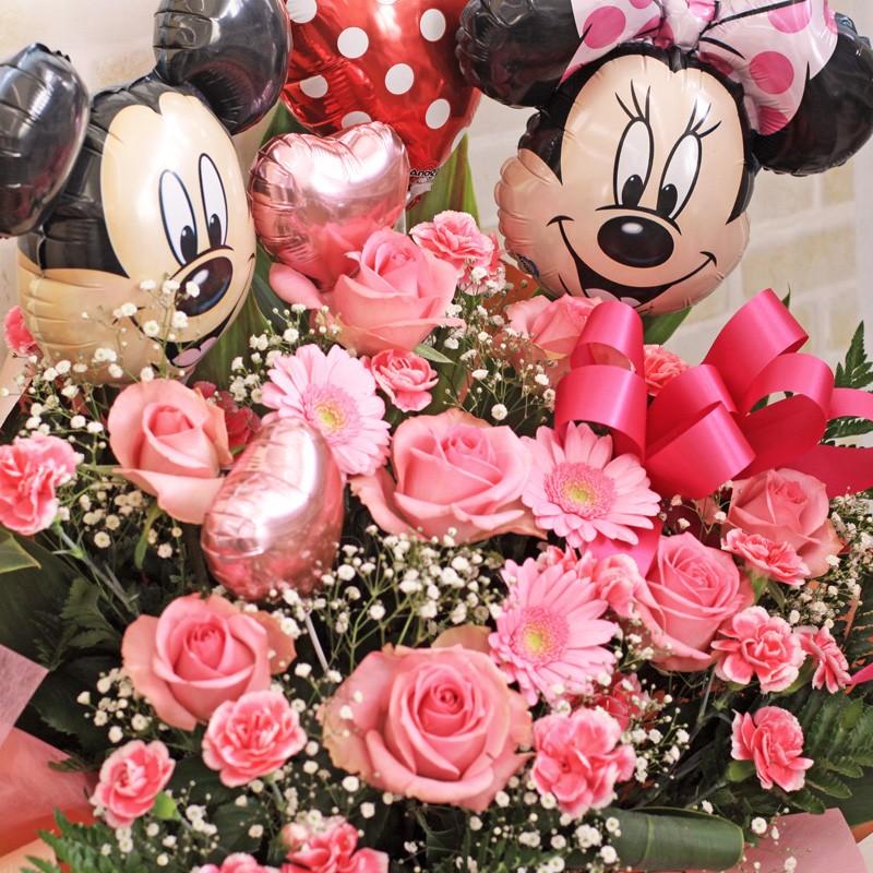 2805円 限定モデル ディズニー ミッキー ミニー バルーン かわいい 生花アレンジメント サプライズ 誕生日 記念日