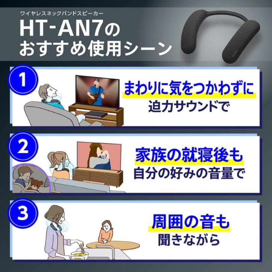 【超美品】ソニー　ワイヤレスネックバンドスピーカーHT-AN7 SONY SONY ソニー ワイヤレスネックバンドスピーカー HT-AN7 : AV