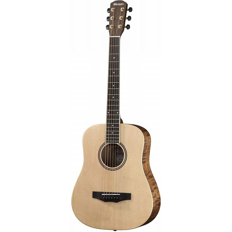 Morris LA-021 NAT ナチュラル モーリス コンパクト アコースティックギター ミニギター チューナー ストラップ 弦 ピック ワインダー カポ_1