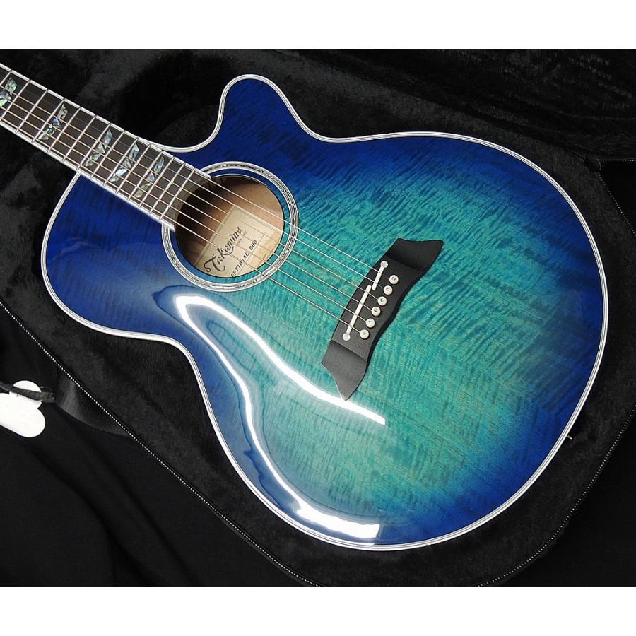 アコースティックギター グラデーションブルー ケース付き アコースティックギター グラデーションブルー ケース付き