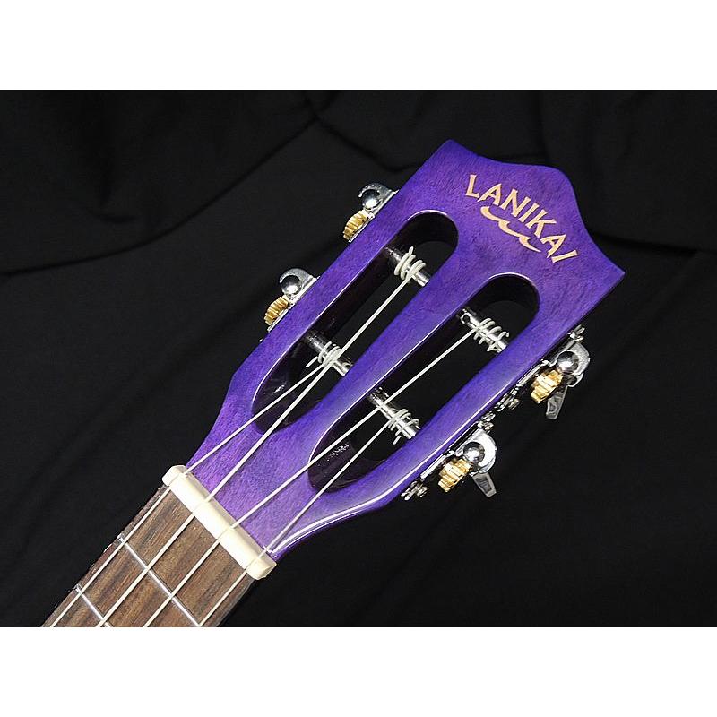 LANIKAI QM-PUCEC Quilted Maple Purple Stain Concert A/E Ukulele 