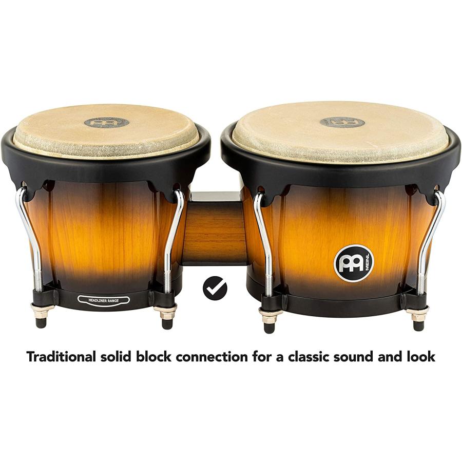 Meinl（マイネル） HB100VSB ボンゴ 美品 ヘッド良好 MEINL（マイネル） MEINL Percussion HB100VSB ボンゴ ナチュラル