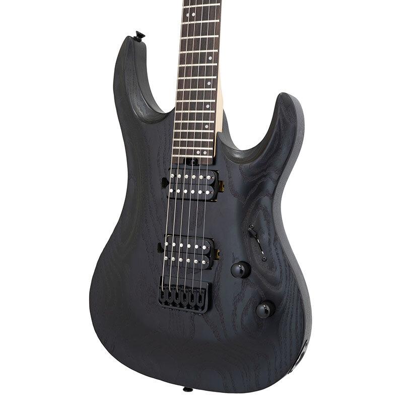 アリアプロ2 マックシリーズ エレキギター ブラック ソリッドボディ Aria Proll AriaProII MAC-D600 STBK Stained Black アッシュボディ