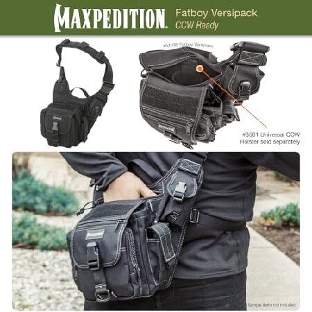 MAXPEDITION マックスペディション ファットボーイ・バーシパック（ブラック）耐久性のある4.6Lタクティカルメッセンジャーバッグ、コンパクトなクロスボディス
