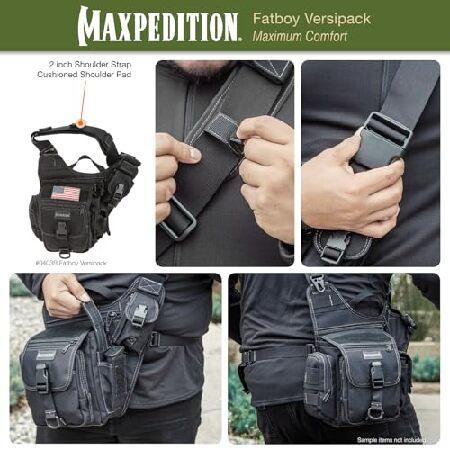 MAXPEDITION マックスペディション ファットボーイ・バーシパック（ブラック）耐久性のある4.6Lタクティカルメッセンジャーバッグ、コンパクトなクロスボディス