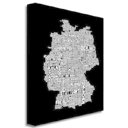 Michael Tompsettによるドイツ語の地図 I キャンバスアート 18 by 24-Inch MT0136-C1824GGの画像