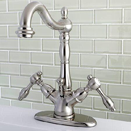 Kingston Brass KS1432TAL Kingston Brass Tudor 4 in. Center Lavatory Faucet With Brass Pop-Up_1