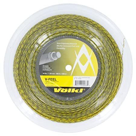 Volkl V-Feel Yellow Black Spiral 16G Reel Tennis String｜awa-outdoor