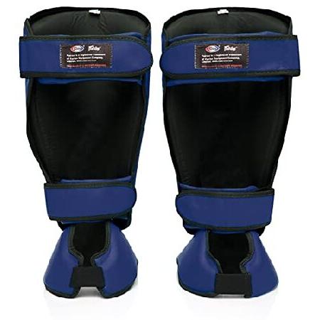 (Blue, Medium) - Fairtex Muay Thai Boxing MMA Shin Guards SP7 Twister Detachable In Step Shin Pads Colour: Black White Red Blue Yellow Size: Medium Laの画像
