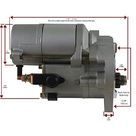 RAREELECTRICAL New Gear Reduction Starter High Torque Compatible with Ford 300 V8 1963 E4dz-11002-Brm