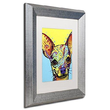 Dean RussoによるTrademark Fine Art Chihuahua シルバーフレーム 11x14-Inch ホワイト ALI0237-S1114MFの画像