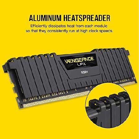 CORSAIR DDR4 メモリモジュール VENGEANCE LPX シリーズ 16GB×2枚キット CMK32GX4M2B3200C16