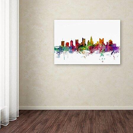 Michael Tompsettのトレードマークファインアートコロンバスオハイオスカイライン。 16x24-Inch MT0572-C1624GGの画像