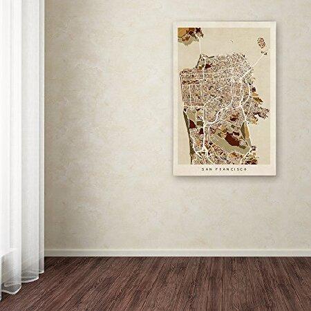 Michael Tompsettのトレードマークファインアートサンフランシスコ市街地図 16x24-Inch MT0671-C1624GGの画像