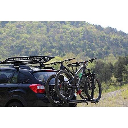 KUAT NV Base 2.0-2" Hitch-Mounted 2-Bike Rack | Mountain Bike， Road Bike， Gravel Bike， or E-Bike Compatible Hitch Rack | No-Tool Install | Pivot Syste_4