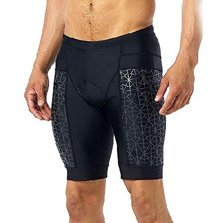 (X-Small， Black/Black) - TYR Men's 23cm Competitor Tri Short_2