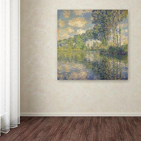Trademark Fine Art Poplars On The Epte Wall Decor, 14 in x 14 inの画像