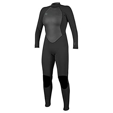 O'Neill Women's Reactor-2 3/2mm Back Zip Full Wetsuit, Black/Black, 8