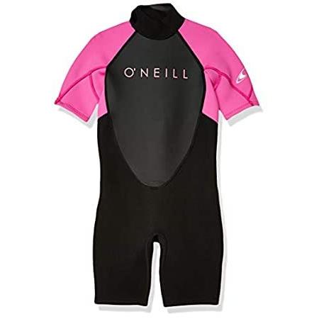 O´Neill Youth Reactor-2 2mm Back Zip Short Sleeve Spring Wetsuit， Black/Ber