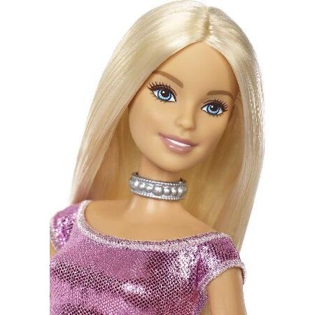 Mattel - Barbie Happy Birthday Doll with Sparkling Pink Party Dress with Present， Blonde_1