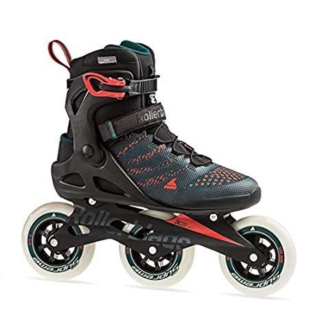 Rollerblade Macroblade 110 3WD Mens Adult Fitness Inline Skate Grey and Yellow Performance Inline Skates 