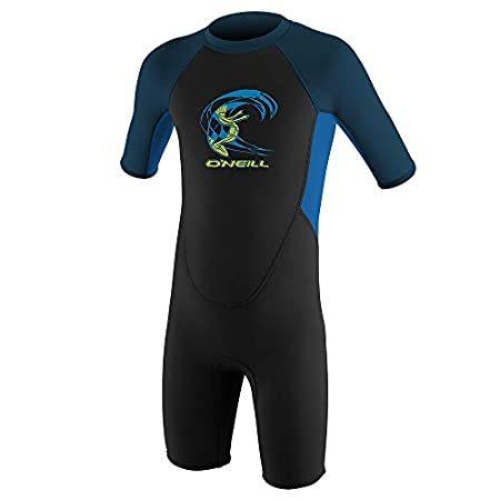 O'Neill Toddler Reactor-2 2mm Back Zip Short Sleeve Spring Wetsuit, Black O