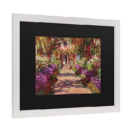 Trademark Fine Art クロード・モネ作 「A Pathway in Monets Garden」ブラックマットホワイトフレーム 16x20インチの画像