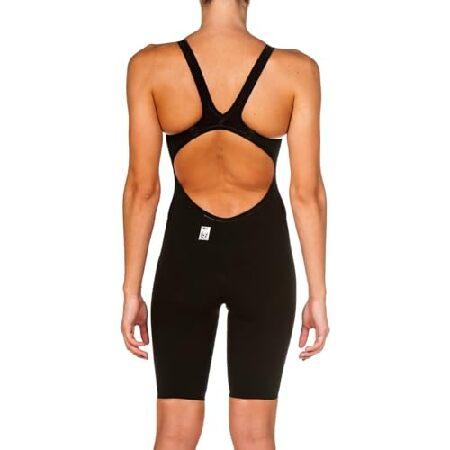 Arena Powerskin Carbon Air2 Women's Open Back Racing Swimsuit, Black/Black/Gold, 22の画像