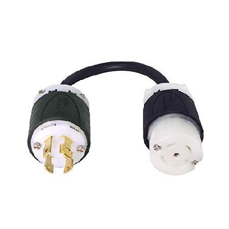 NEMA L15-30P から L21-30R 電源コード - 30A/208V， 10/4 SJOOW - アイアンボックス # IBX-7792 1 ft IBX-7792-01_1