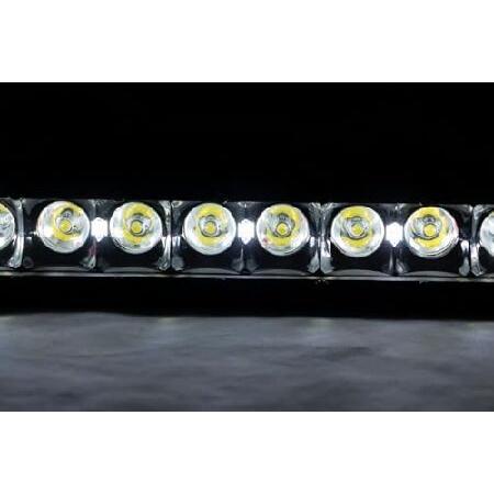Rough Country 76.2 cm カーブLEDライトバー - クールホワイトDRL、150W、スポットビーム付きブラックシリーズ