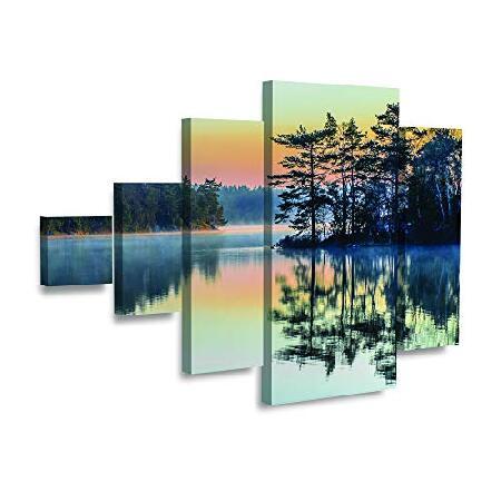 Trademark Fine Art ' Before People Wake ' Multi Panel Art Set Right Heavy Diamond by Benny Pettersson 32x44_1
