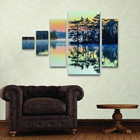 Trademark Fine Art ' Before People Wake ' Multi Panel Art Set Right Heavy Diamond by Benny Pettersson 32x44_2