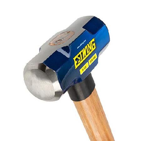 Estwing 8ポンド ハードフェイススレッジハンマー 解体/杭打ち用 50-55 HRC、36インチヒッコリーハンドル、人間工学に基づいたグリップ、耐久性のある構造