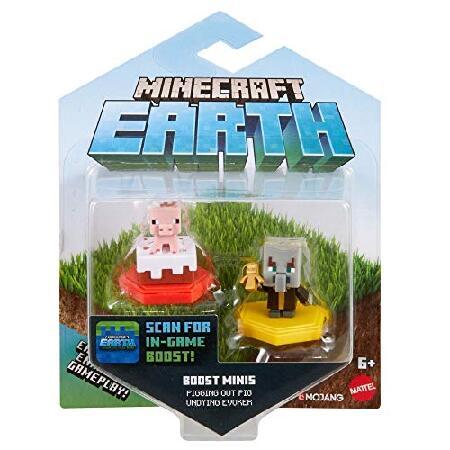 MINECRAFT Earth BOOST MINI FIGURES 2-PACK NFC-Chip Toys, Earth Augmented Reality Mobile Game, Based on Minecraft Video Game, Great for Playing, Tradinの画像