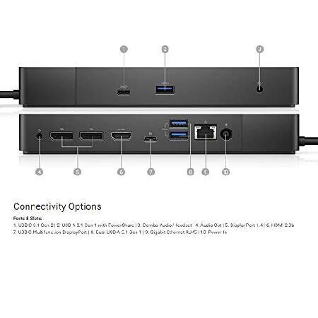 Dell WD19 180W Docking Station (130W Power Delivery) USB-C， HDMI， Dual DisplayPort， Black (KXFHC 0KXFHC 210-ARIQ)_4