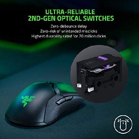 Razer Viper Ultimate Lightweight Wireless Gaming Mouse: Fastest Gaming Switches - 20K DPI Optical Sensor - Chroma Lighting - 8 Programmable Buttons -_1
