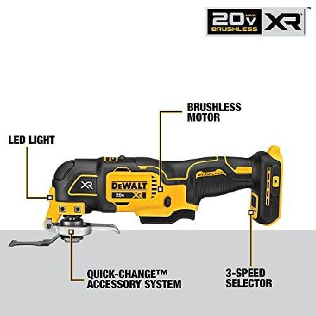 DEWALT DEWALT 20V MAX XR Oscillating Tool Kit, 3 Speed, With 