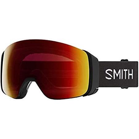 【正規通販】 Asia MAG 4D Smith Fit Mirror Red Sun Black/ChromaPop Goggles Snow ゴーグル、サングラス