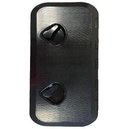 SEAFLO マリンボートデッキ アクセスハッチ&蓋 24インチ x 13.9インチ ブラック 606mm x 353mm